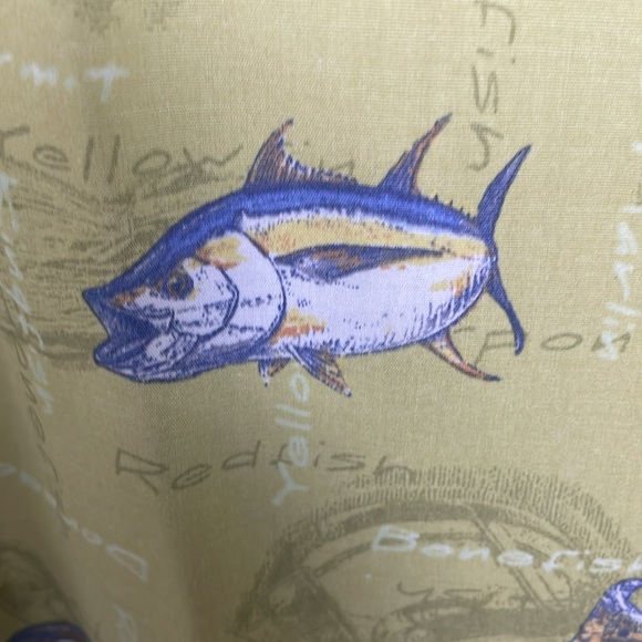 🎣 Like New Columbia Deep Sea Fishing Button Down Short Sleeve Men’s Size L - Picture 8 of 11